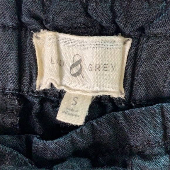 Lou & Grey Classic Black Drawstring casual lounge west Short small - Picture 2 of 10